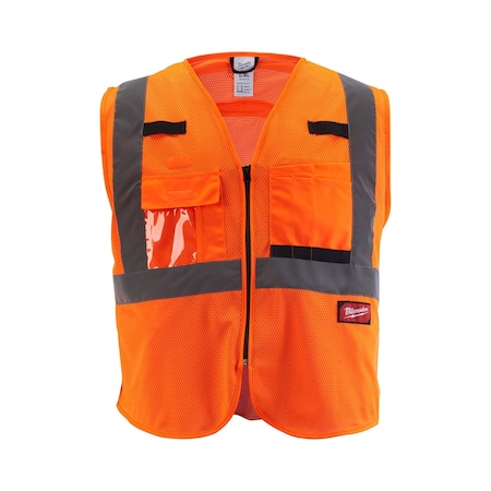 Milwaukee Tool Class 2 High Visibility Orange Mesh Safety Vest - 2XL/3XL 48-73-5117